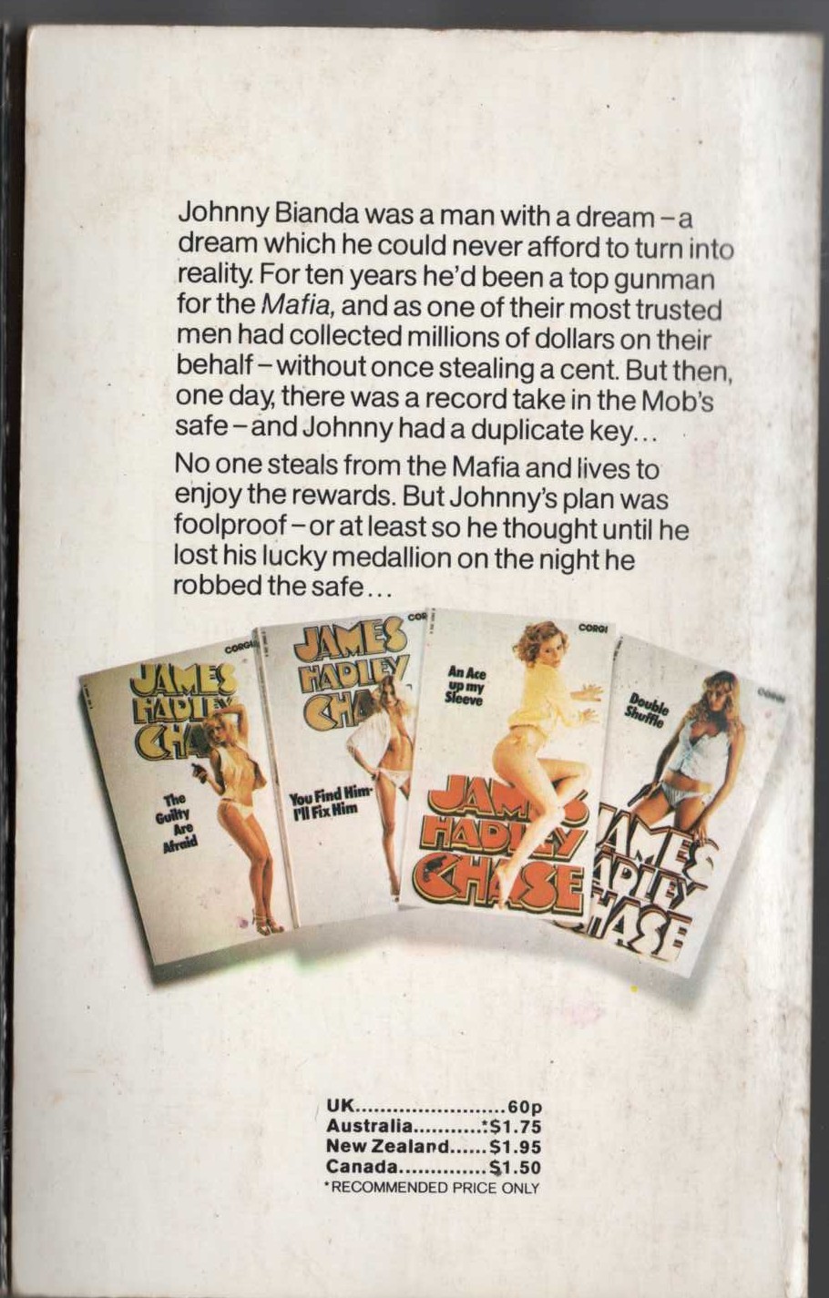 James Hadley Chase  KNOCK, KNOCK! WHO'S THERE? magnified rear book cover image