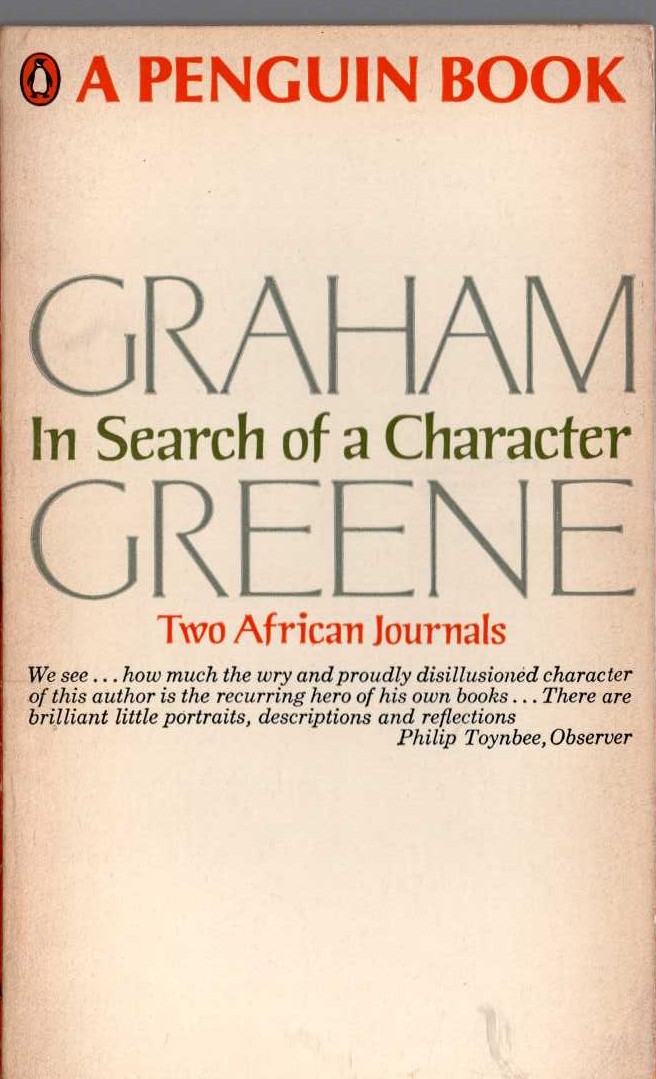 Graham Greene  IN SEARCH OF CHARACTER front book cover image