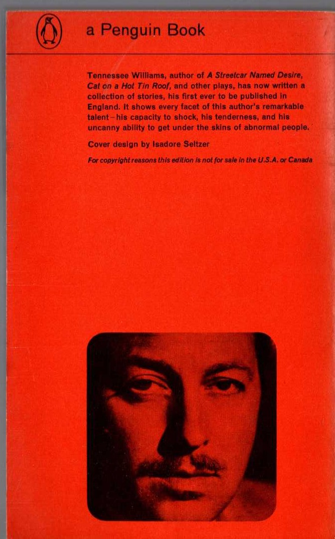 Tennessee Williams  THREE PLAYERS IF A SUMMER GAME and Other Stories magnified rear book cover image