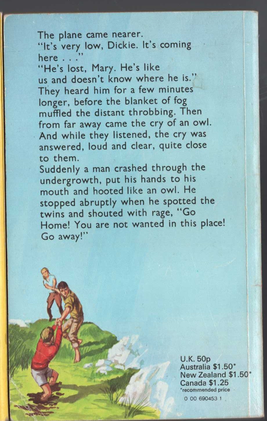 Malcolm Saville  MYSTERY AT WITCHEND magnified rear book cover image