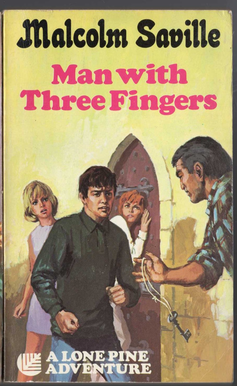 Malcolm Saville  MAN WITH THREE FINGERS front book cover image