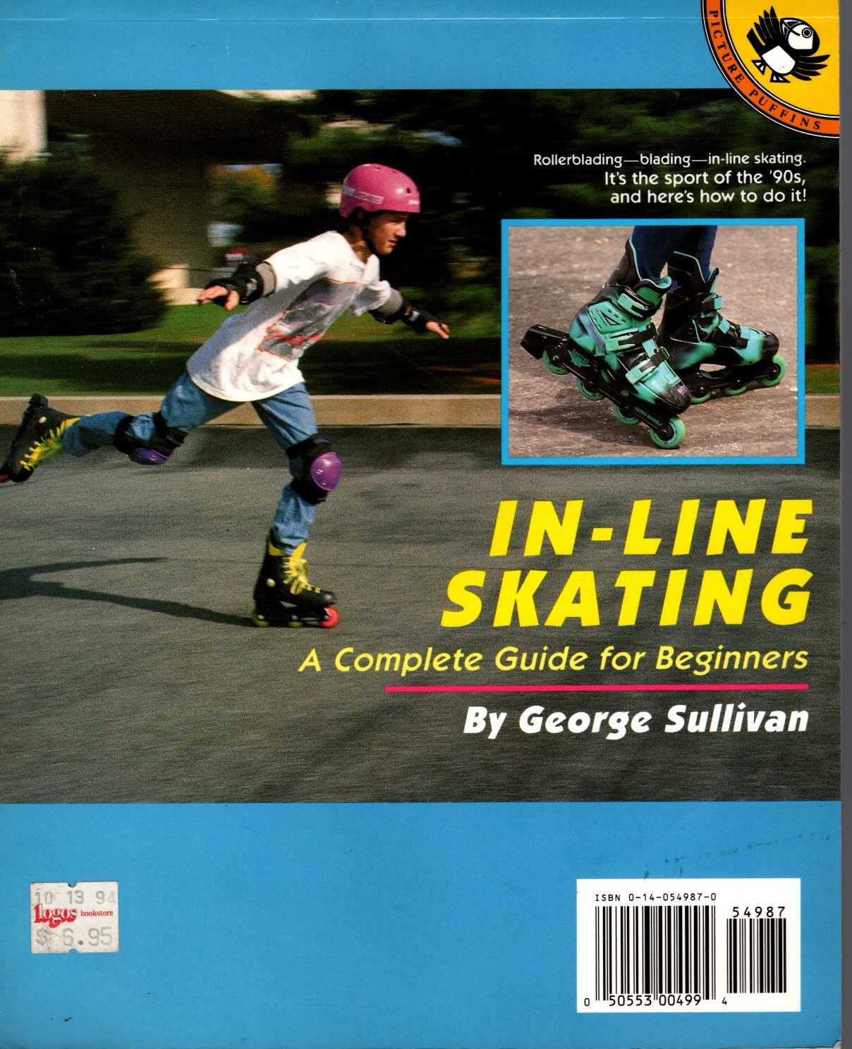 George Sullivan  IN-LINE SKATING magnified rear book cover image
