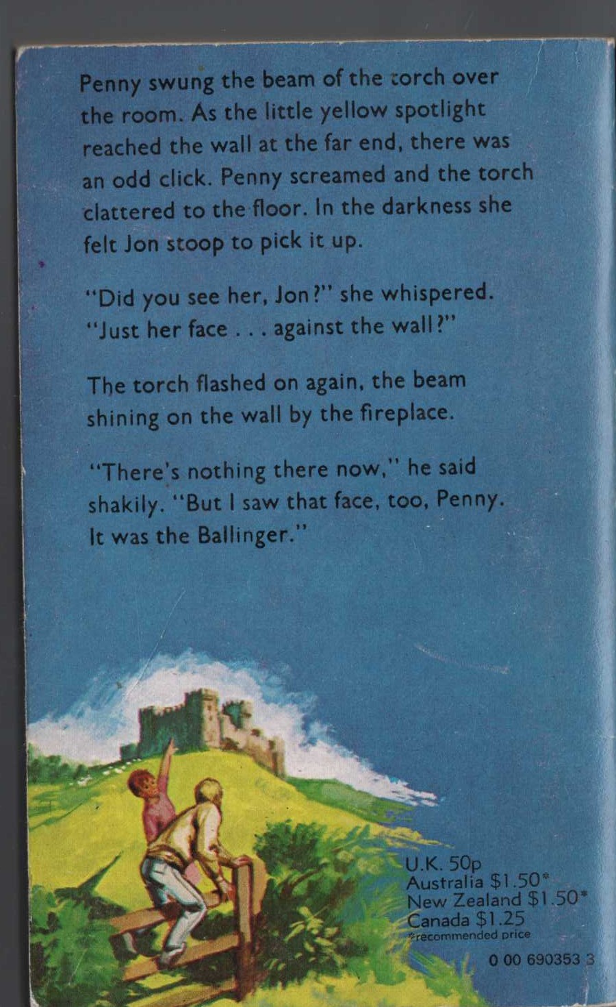 Malcolm Saville  THE GAY DOLPHIN ADVENTURE magnified rear book cover image