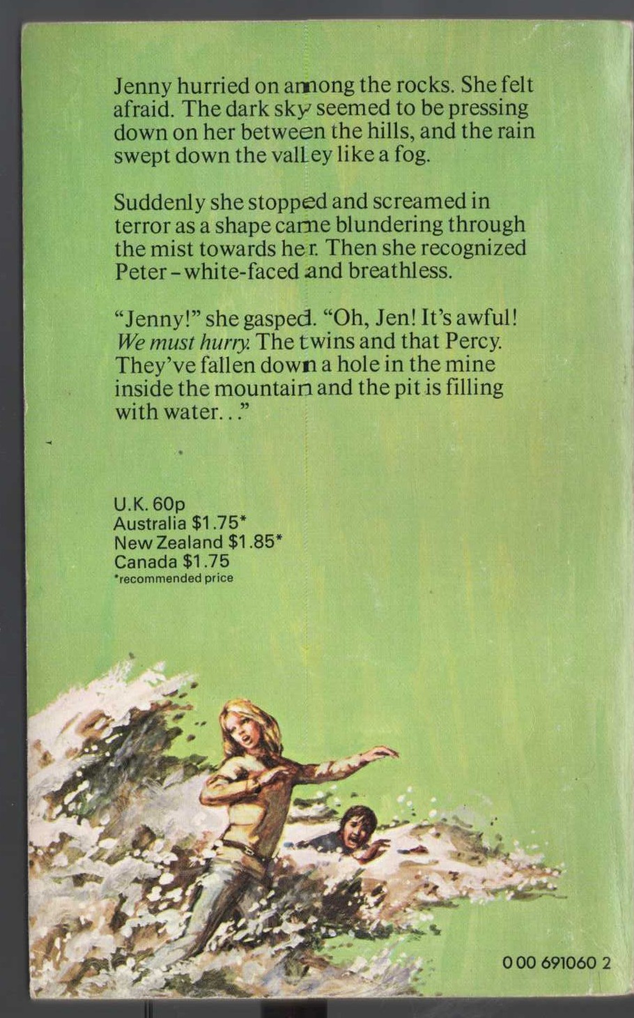 Malcolm Saville  LONE PINE FIVE magnified rear book cover image
