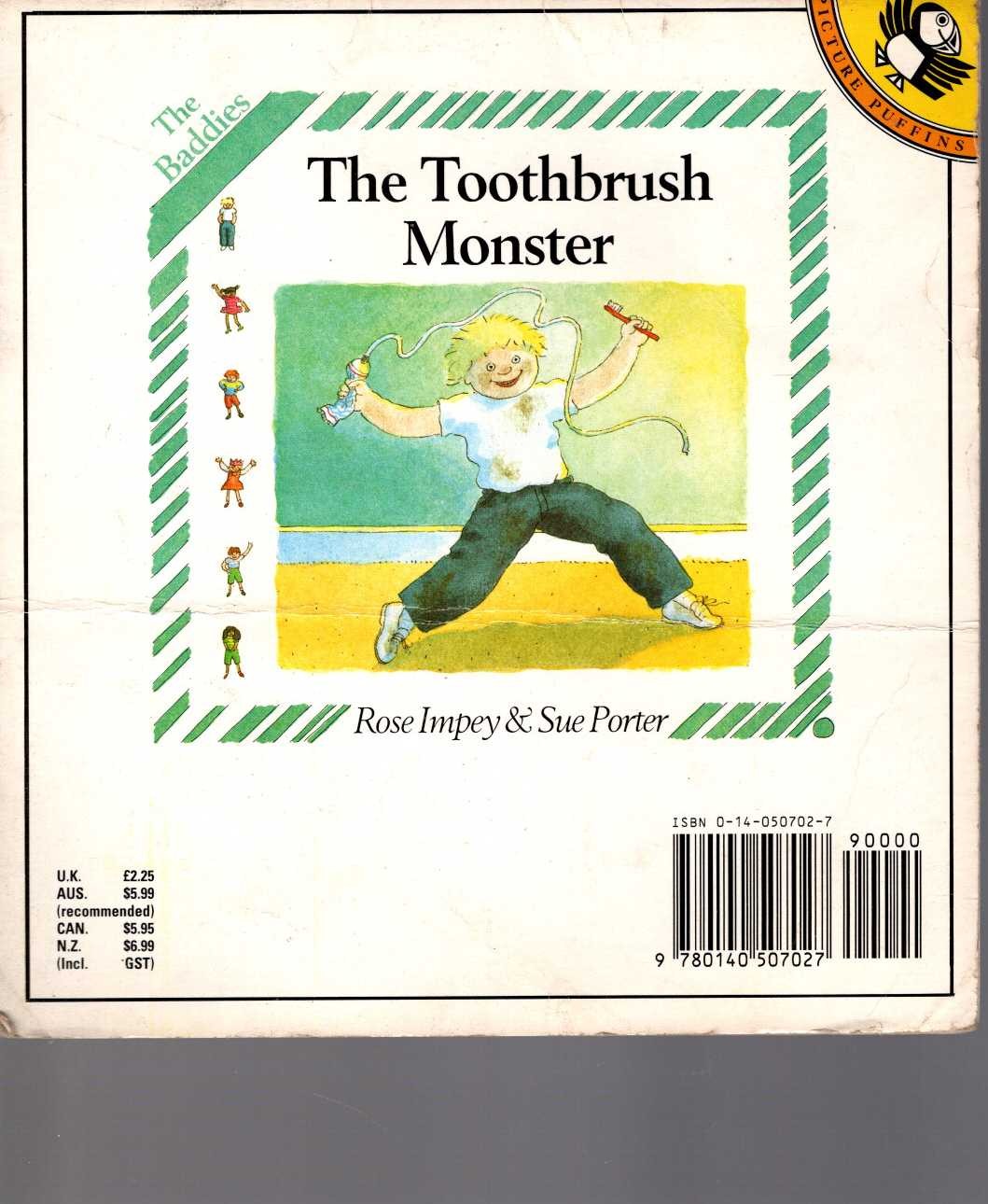 THE TOOTHBRUSH MONSTER magnified rear book cover image