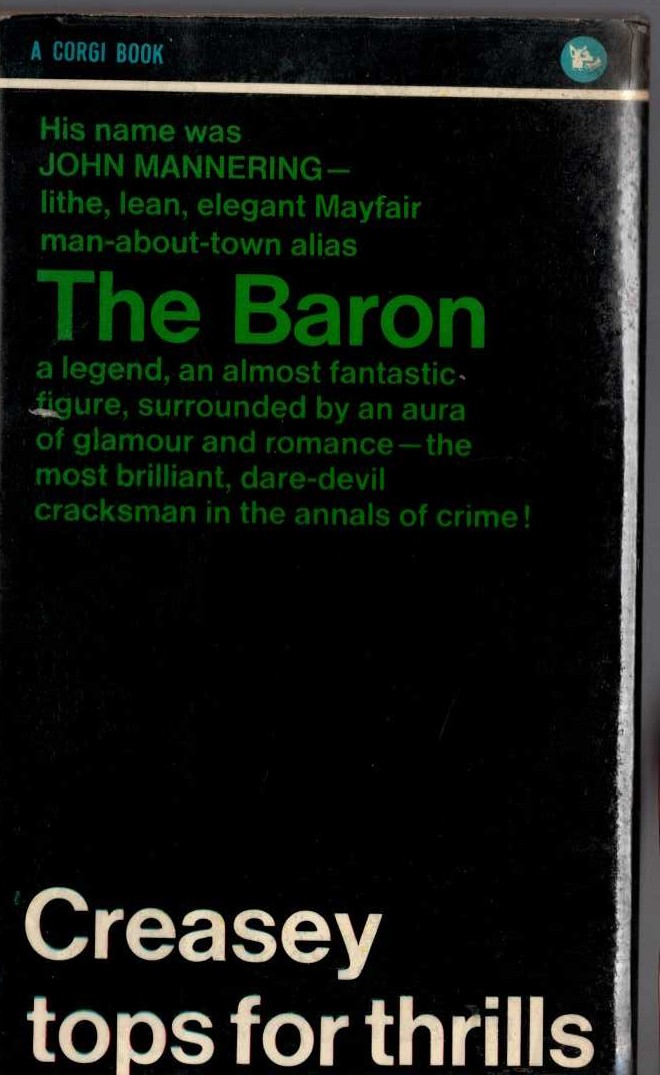 Anthony Morton  ALIAS THE BARON magnified rear book cover image