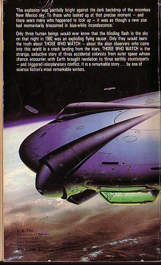 Robert Silverberg  THOSE WHO WATCH magnified rear book cover image