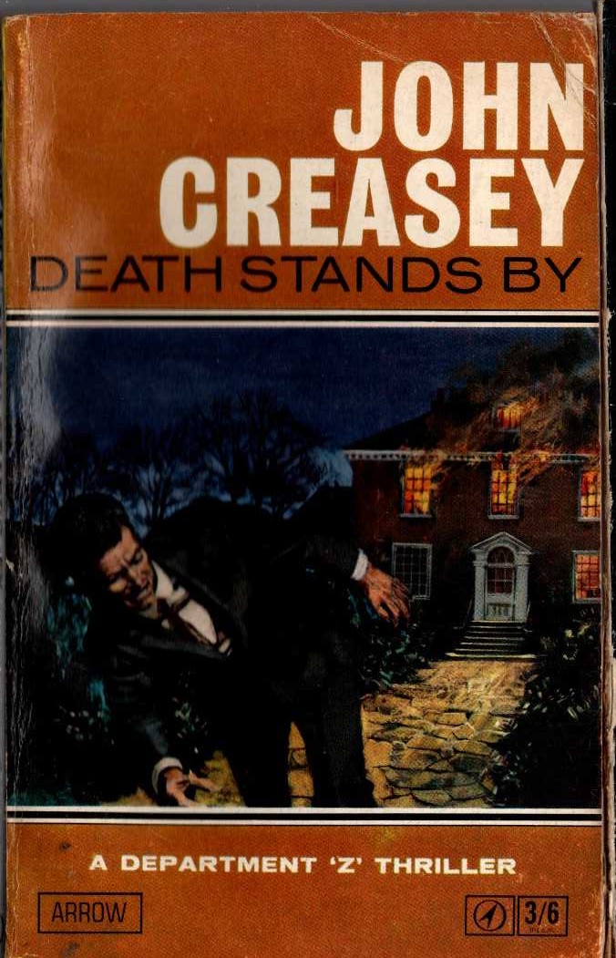 John Creasey  DEATH STANDS BY (Department 'Z') front book cover image