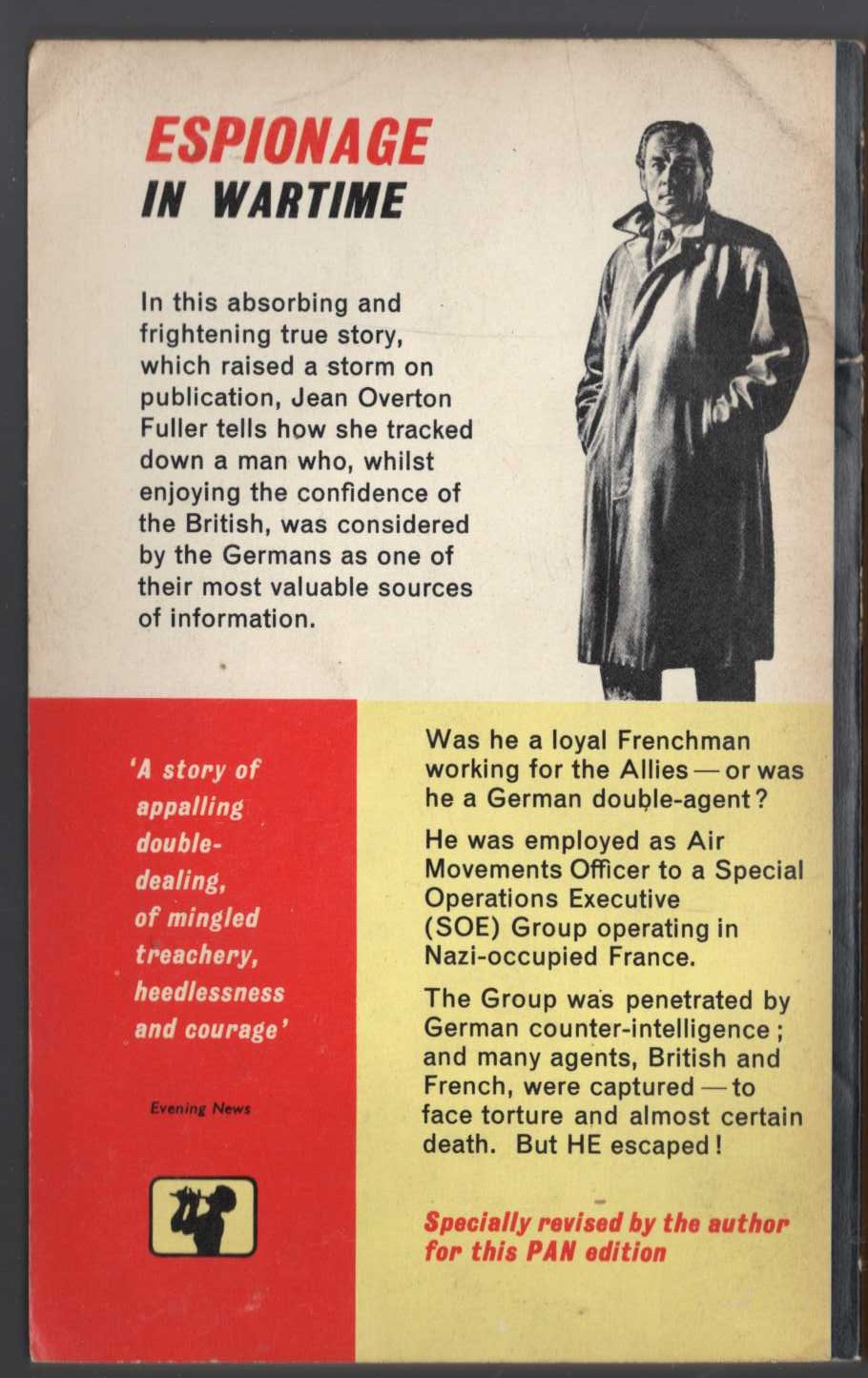 Jean Overton Fuller  DOUBLE AGENT? magnified rear book cover image