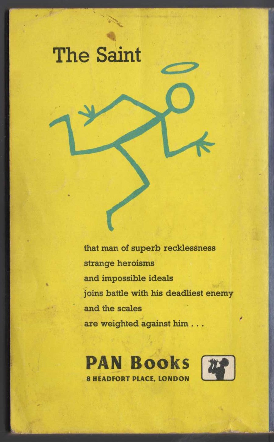 Leslie Charteris  THE SAINT CLOSES THE CASE magnified rear book cover image