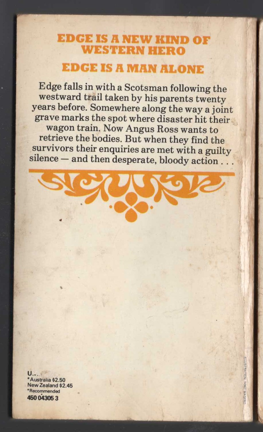 George G. Gilman  EDGE 31: THE GUILTY ONES magnified rear book cover image