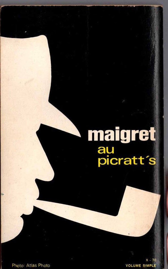 Georges Simenon  MAIGRET AU PICRATT'S magnified rear book cover image