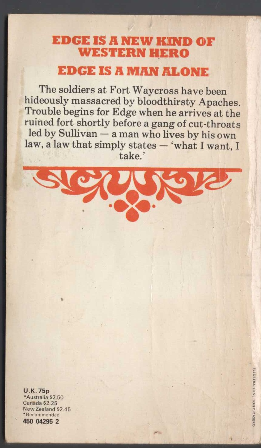 George G. Gilman  EDGE 20: SULLIVAN'S LAW magnified rear book cover image