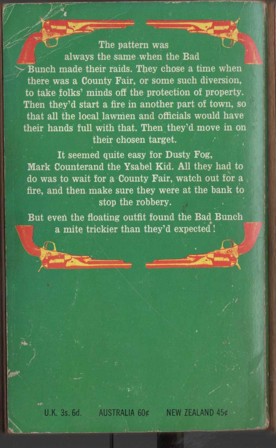 J.T. Edson  THE BAD BUNCH magnified rear book cover image