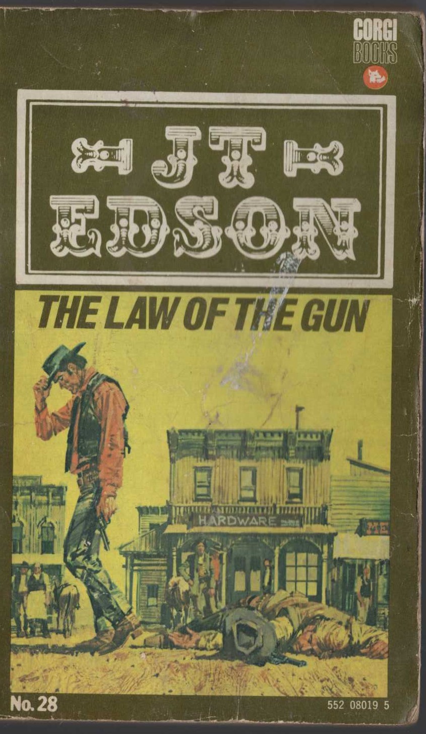 J.T. Edson  THE LAW OF THE GUN front book cover image