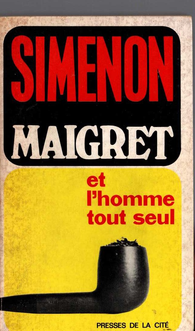Georges Simenon  MAIGRET ET L'HOMME TOUT SEUL front book cover image