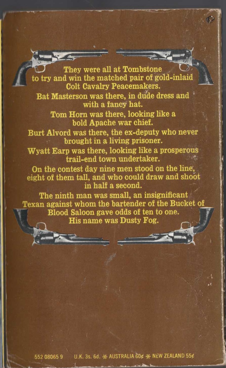 J.T. Edson  GUN WIZARD magnified rear book cover image