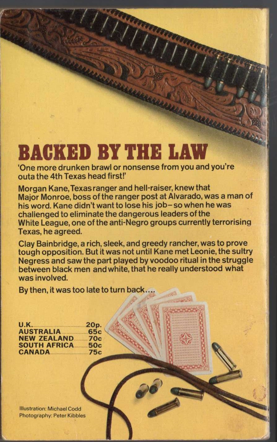 Louis Masterson  BACKED BY THE LAW magnified rear book cover image