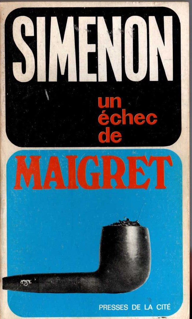 Georges Simenon  UN ECHEC DE MAIGRET front book cover image