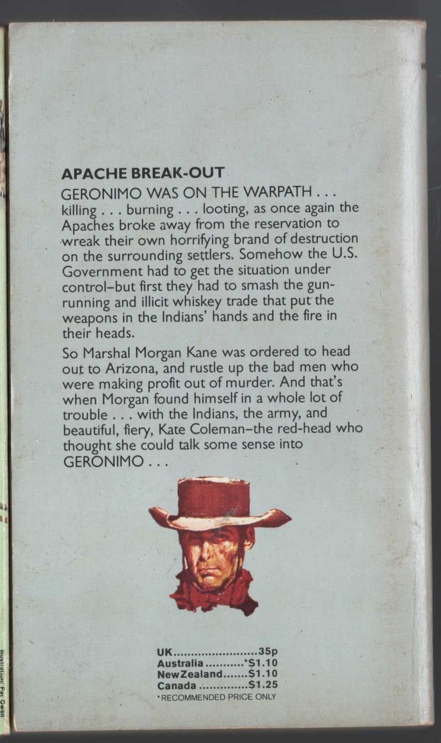 Louis Masterson  APACHE BREAK-OUT magnified rear book cover image