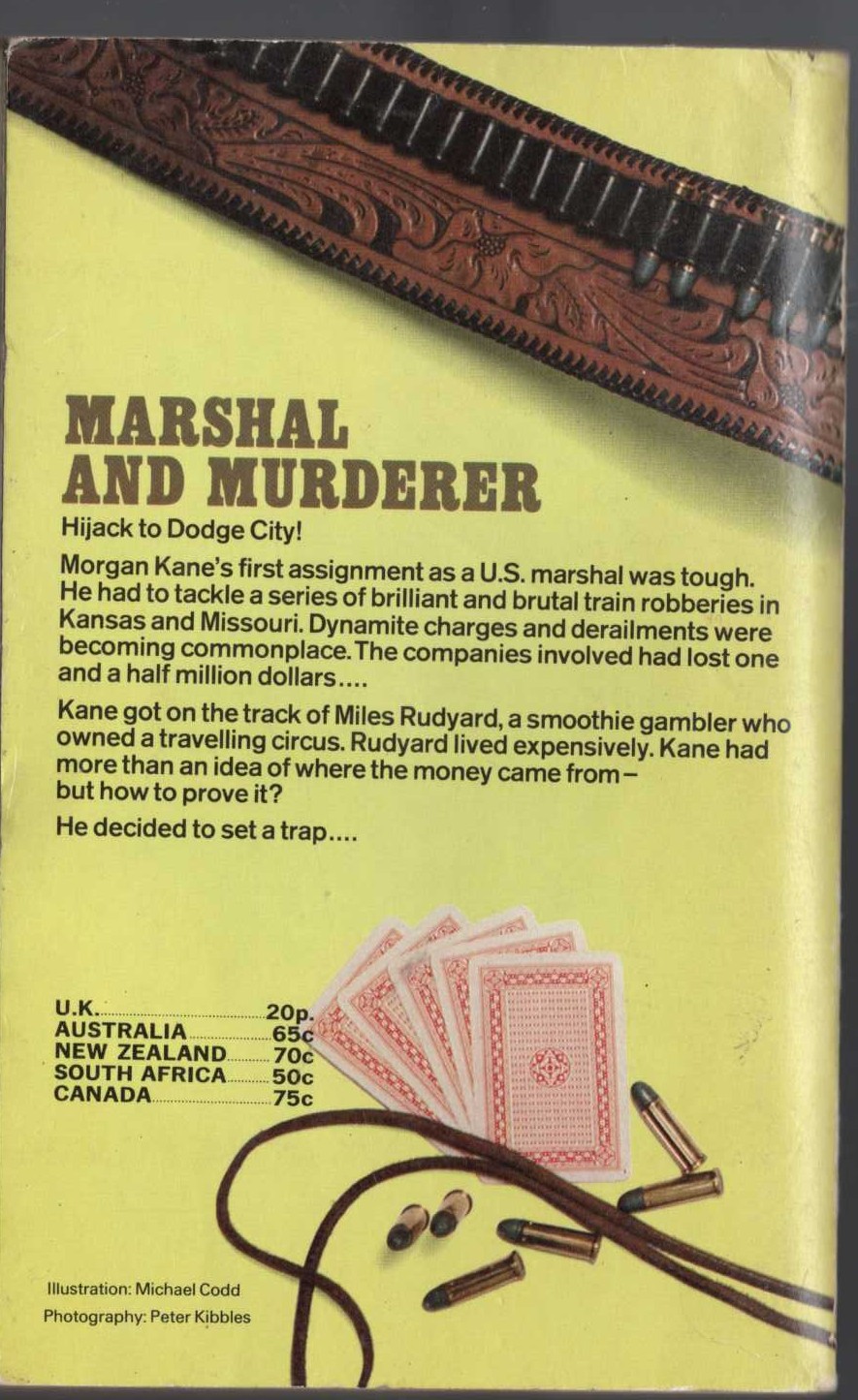 Louis Masterson  MARSHAL AND MURDERER magnified rear book cover image