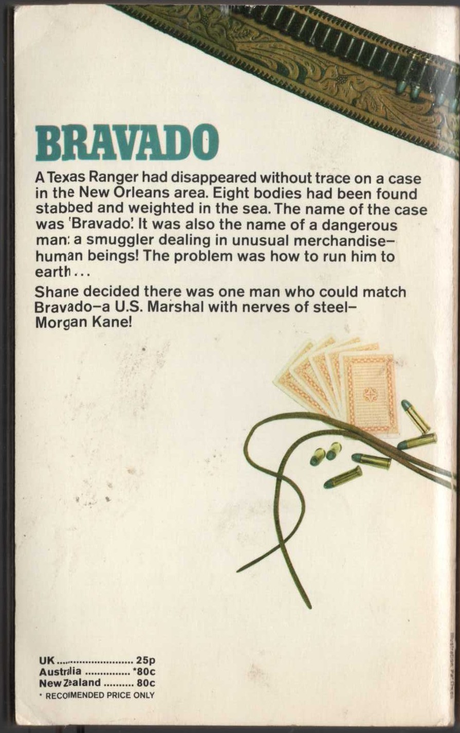 Louis Masterson  BRAVADO magnified rear book cover image