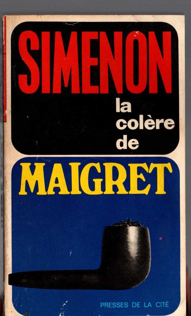 Georges Simenon  LA COLERE DE MAIGRET front book cover image