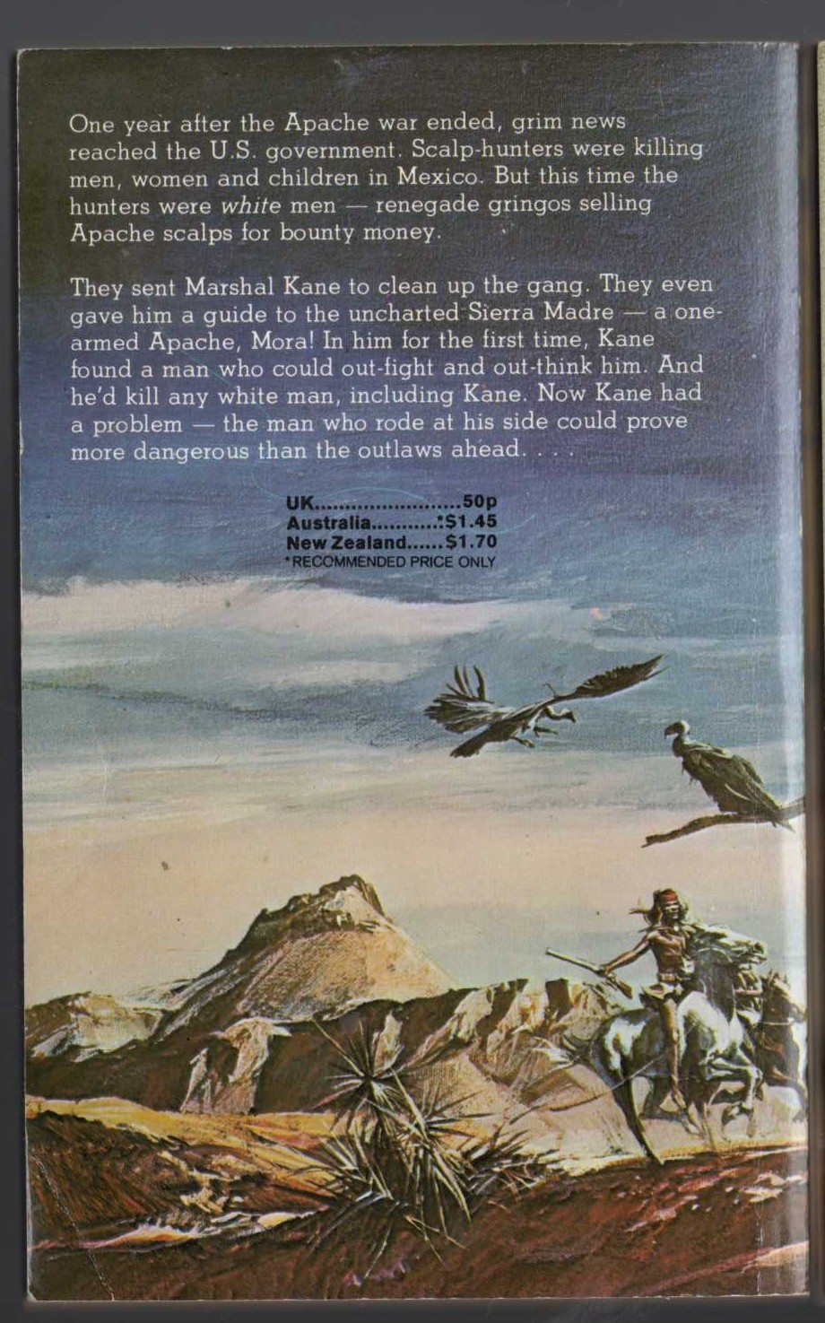 Louis Masterson  THE VULTURES OF SIERRA MADRE magnified rear book cover image