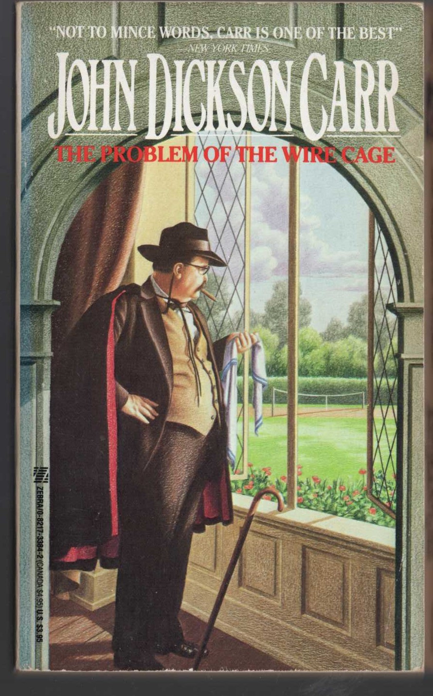 John Dickson Carr  THE PROBLEM OF THE WIRE CAGE front book cover image
