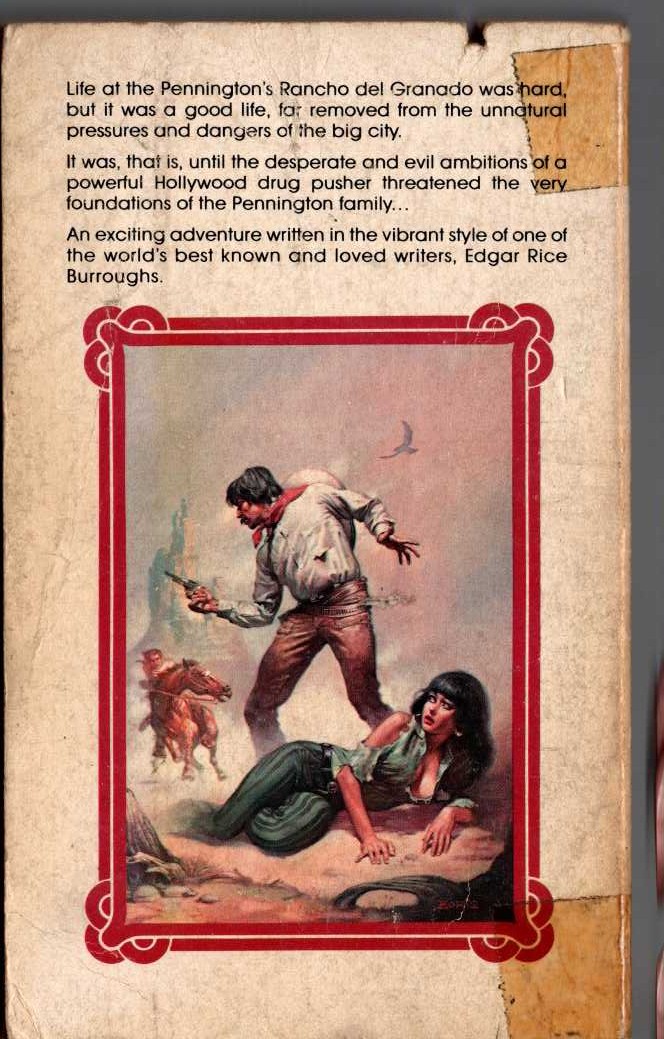 Edgar Rice Burroughs  THE GIRL FROM HOLLYWOOD magnified rear book cover image