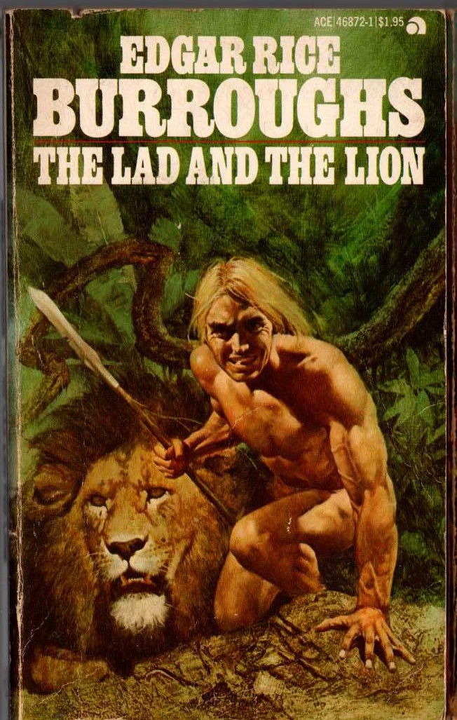 Edgar Rice Burroughs  THE LAD AND THE LION front book cover image