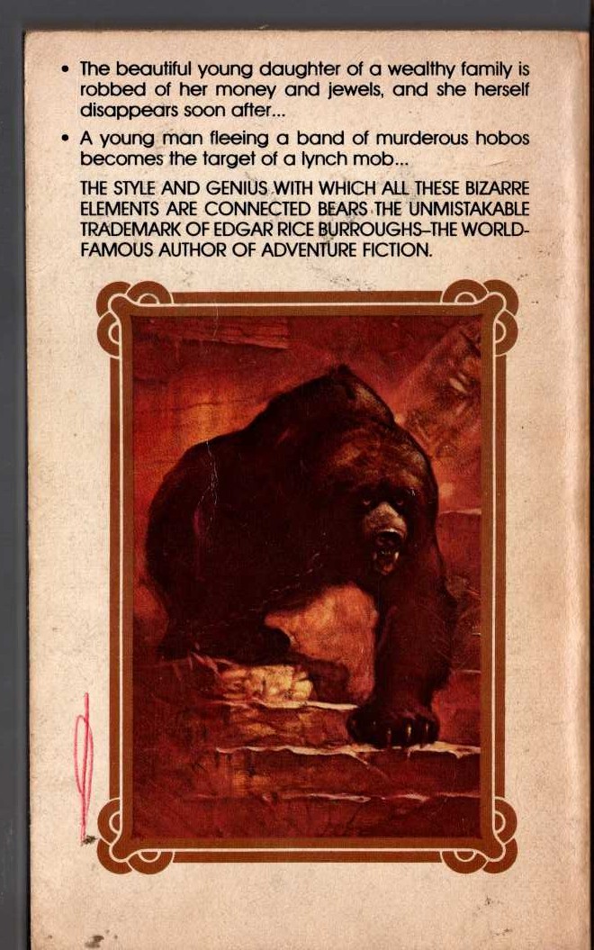 Edgar Rice Burroughs  THE OAKDALE AFFAIR magnified rear book cover image