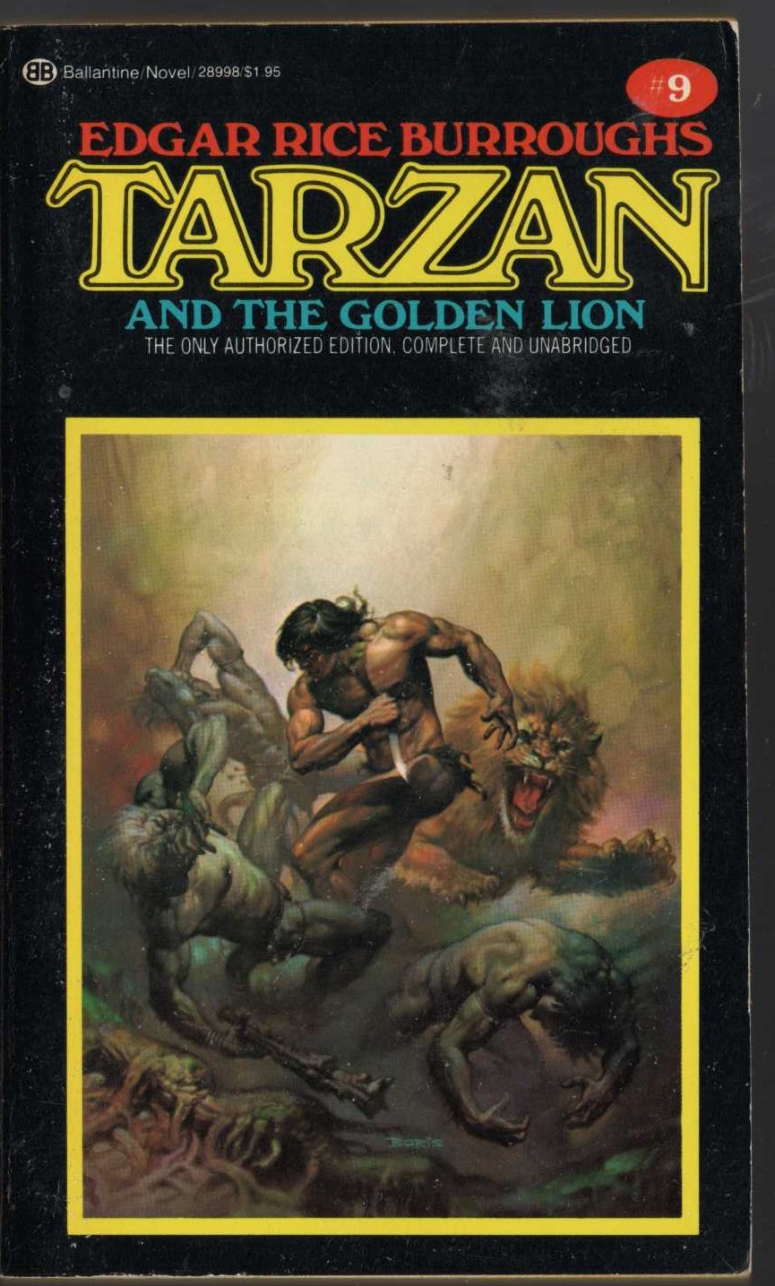 Edgar Rice Burroughs  TARZAN AND THE GOLDEN LION front book cover image