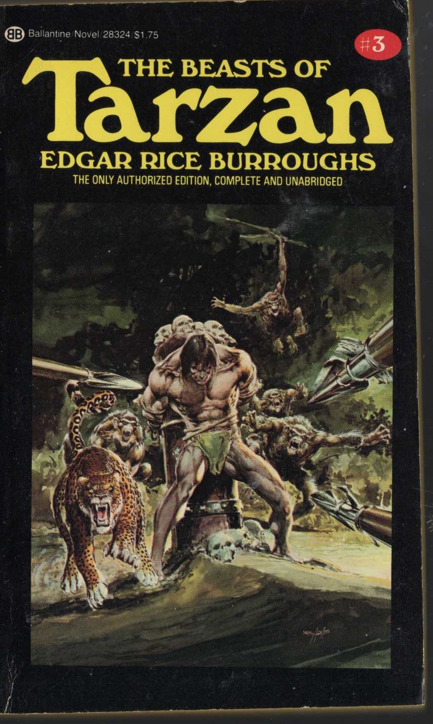 Edgar Rice Burroughs  THE BEASTS OF TARZAN front book cover image