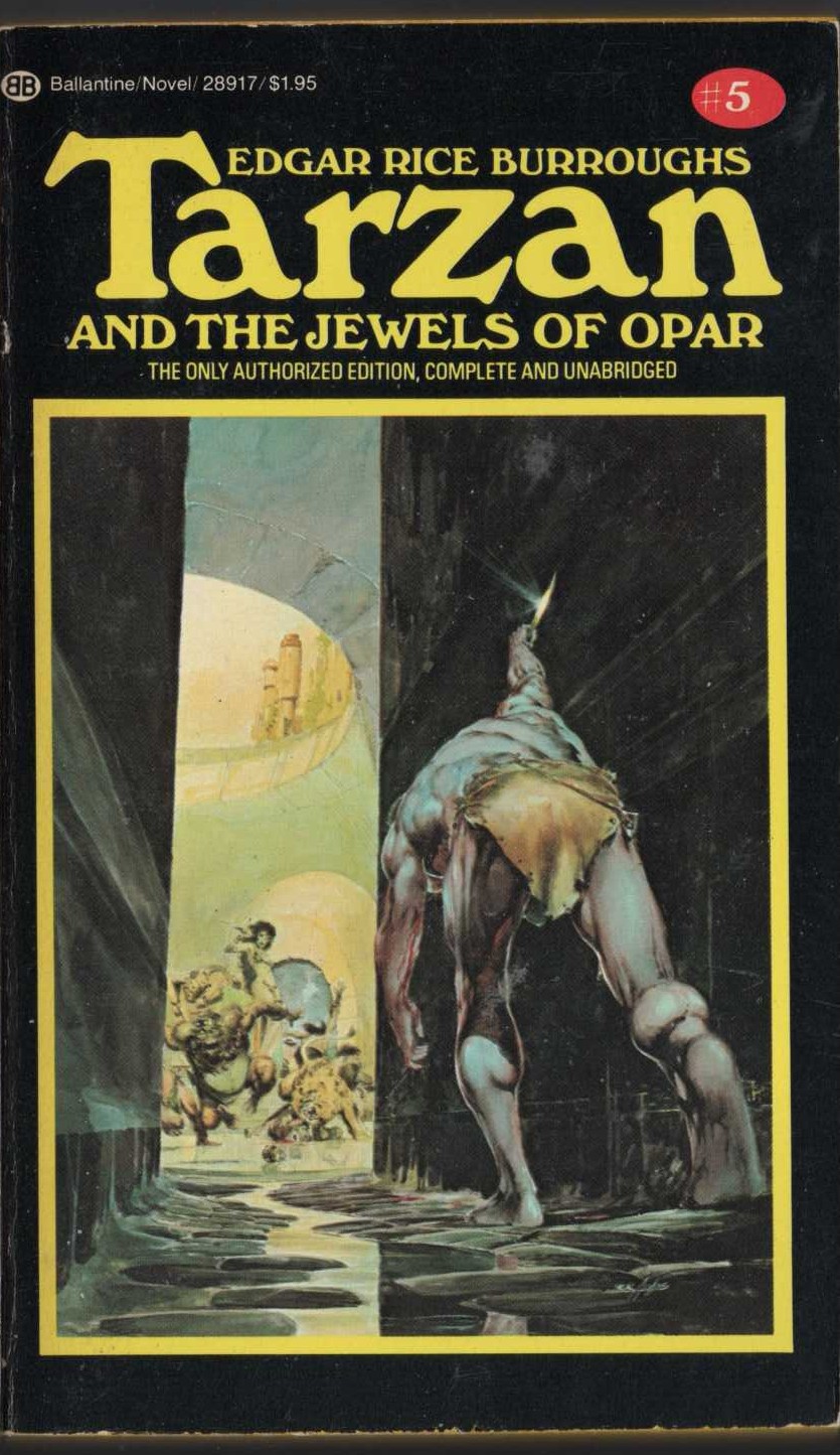 Edgar Rice Burroughs  TARZAN AND THE JEWELS OF OPAR front book cover image