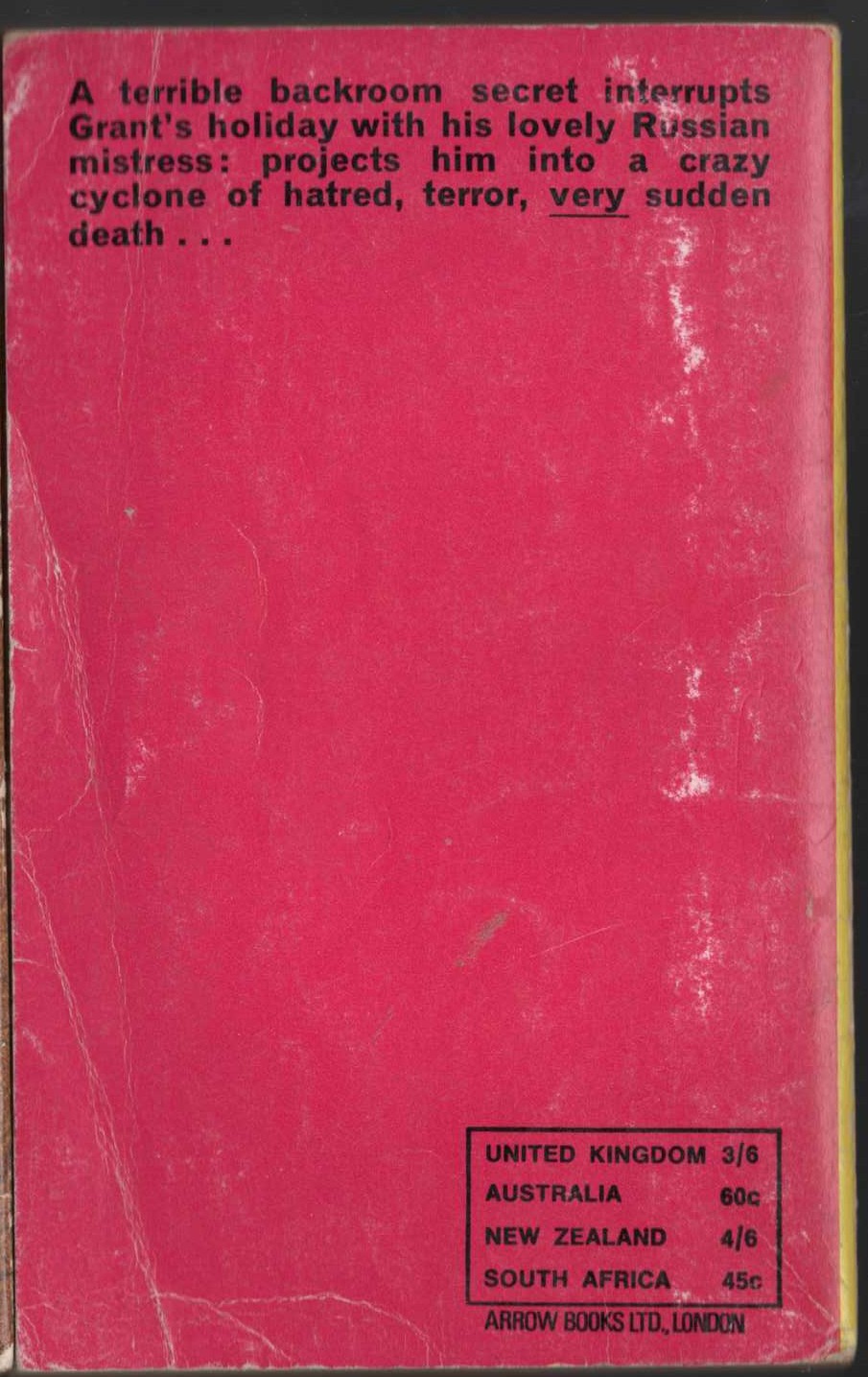 George B. Mair  KISSES FROM SATAN magnified rear book cover image