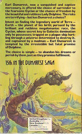 E.C. Tubb  SPECTRUM OF A FORGOTTEN SUN magnified rear book cover image