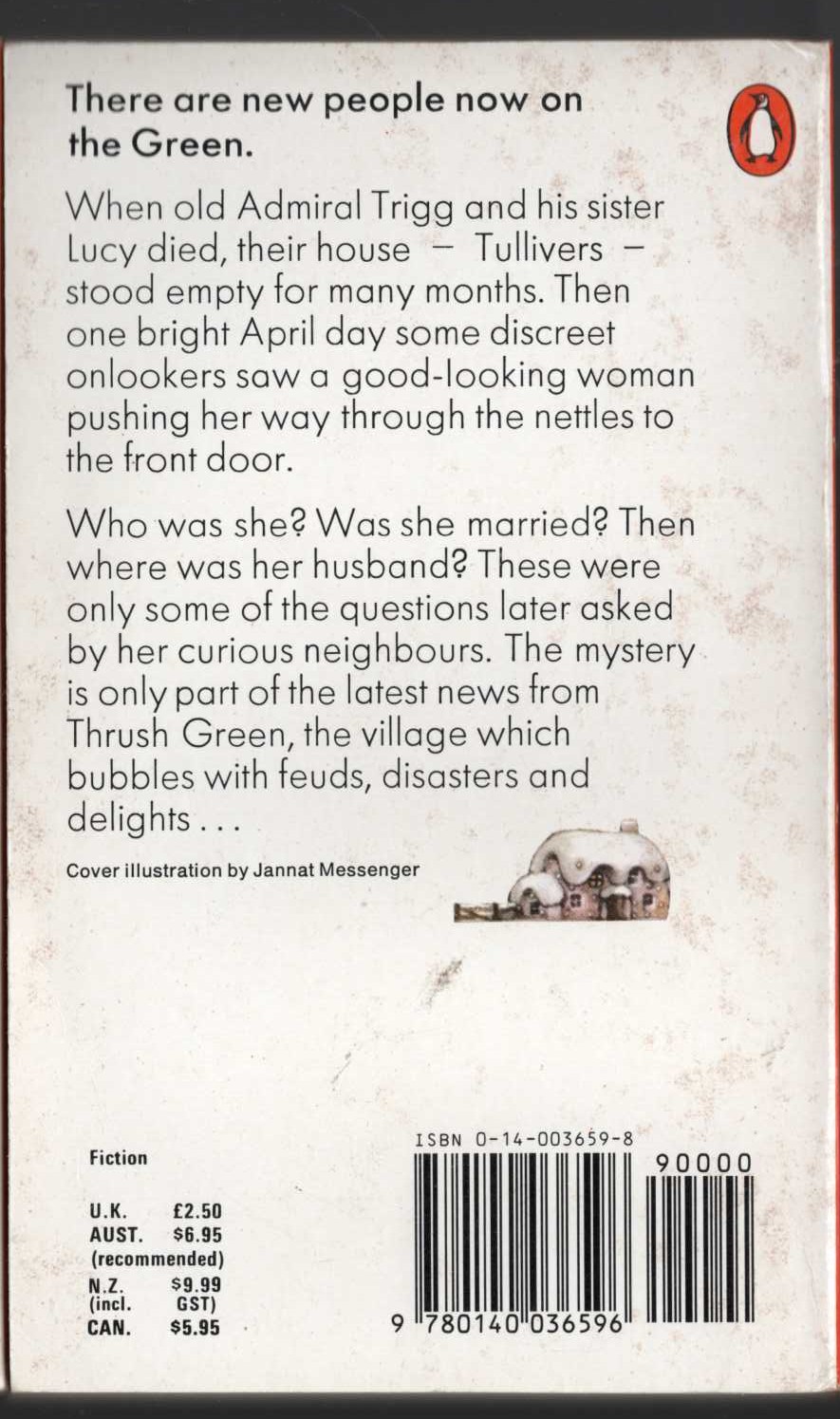 Miss Read  NEWS FROM THRUSH GREEN magnified rear book cover image