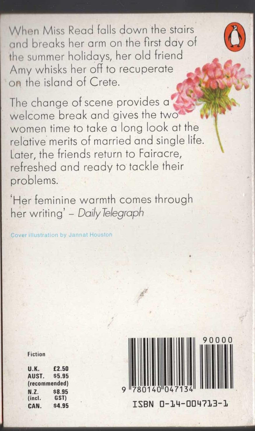 Miss Read  FARTHER AFIELD magnified rear book cover image