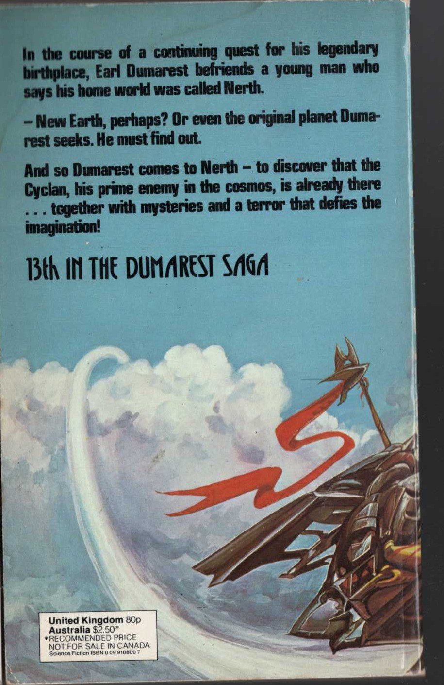 E.C. Tubb  EYE OF THE ZODIAC magnified rear book cover image