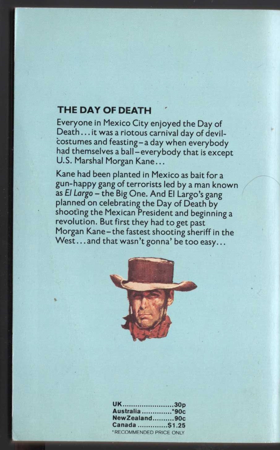 Louis Masterson  THE DAY OF DEATH magnified rear book cover image