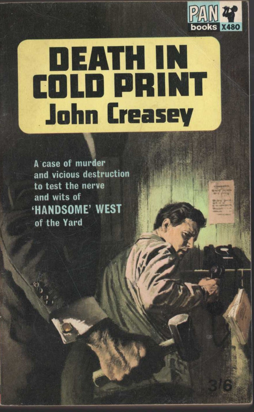 John Creasey  DEATH IN COLD PRINT front book cover image