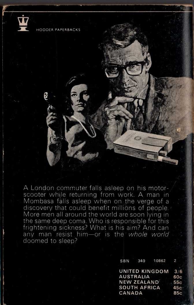John Creasey  THE SLEEP (Doctor Palfrey) magnified rear book cover image