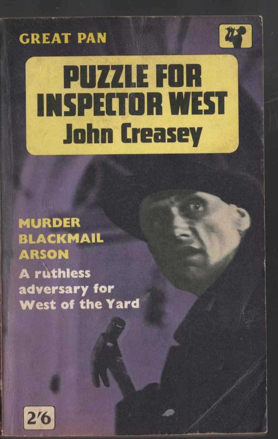 John Creasey  PUZZLE FOR INSPECTOR WEST front book cover image