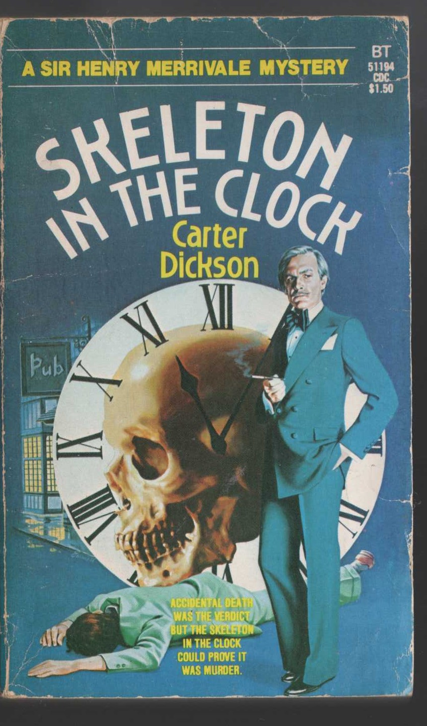 Carter Dickson  SLELETON IN THE CLOCK front book cover image