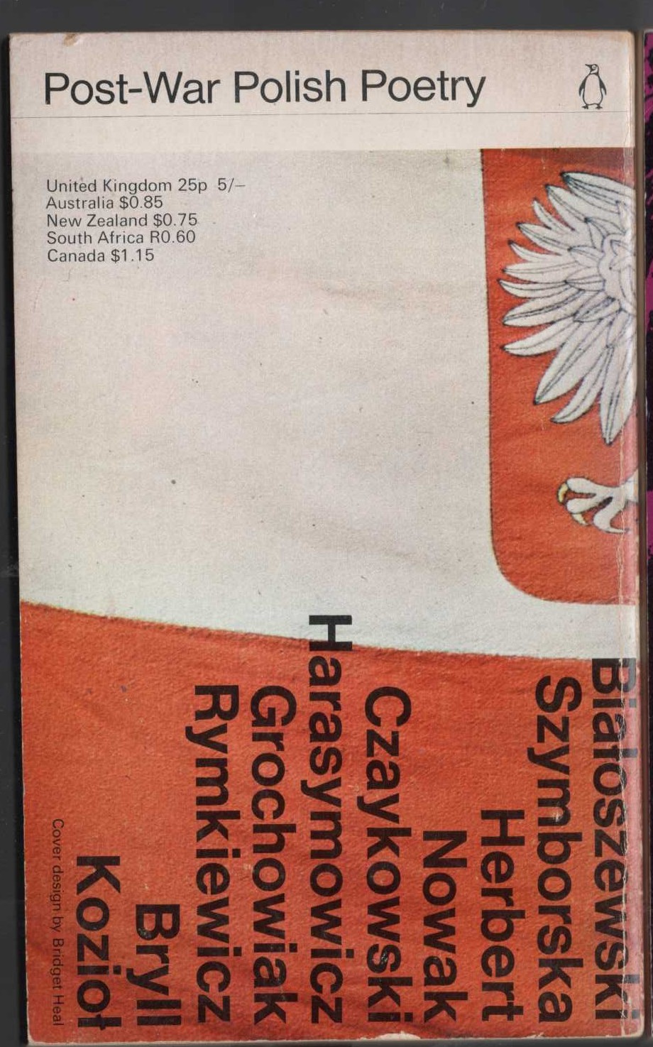 Czeslaw Milosz (Edits_and_translates) POST-WAR POLISH POETRY magnified rear book cover image