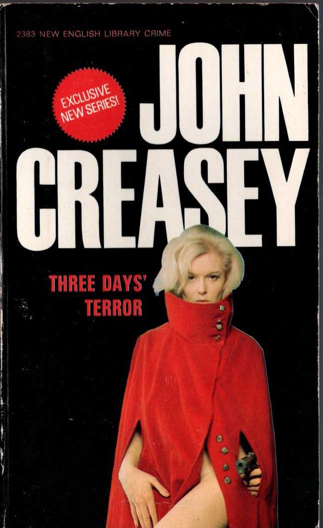 John Creasey  THREE DAYS' TERROR front book cover image