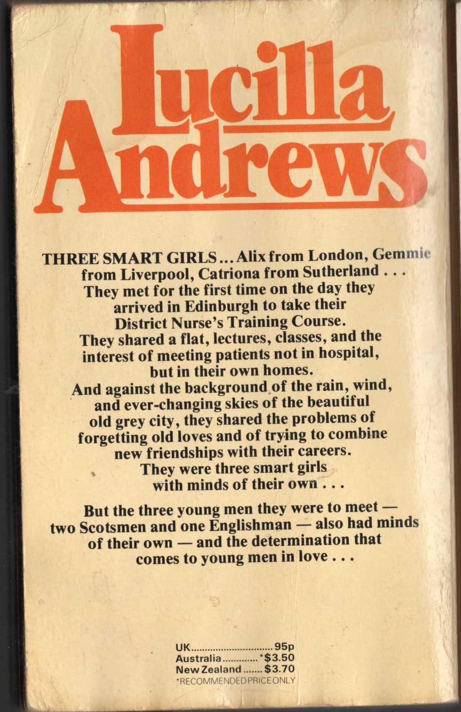 Lucilla Andrews  EDINBURGH EXCURSION magnified rear book cover image