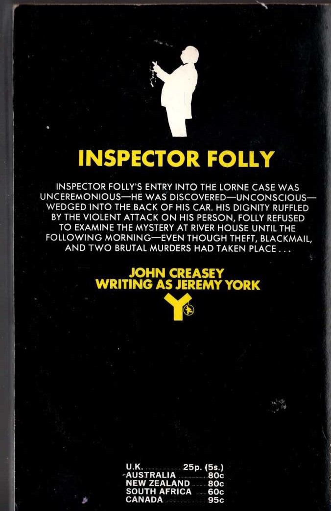 Jeremy York  FIRST A MURDER magnified rear book cover image