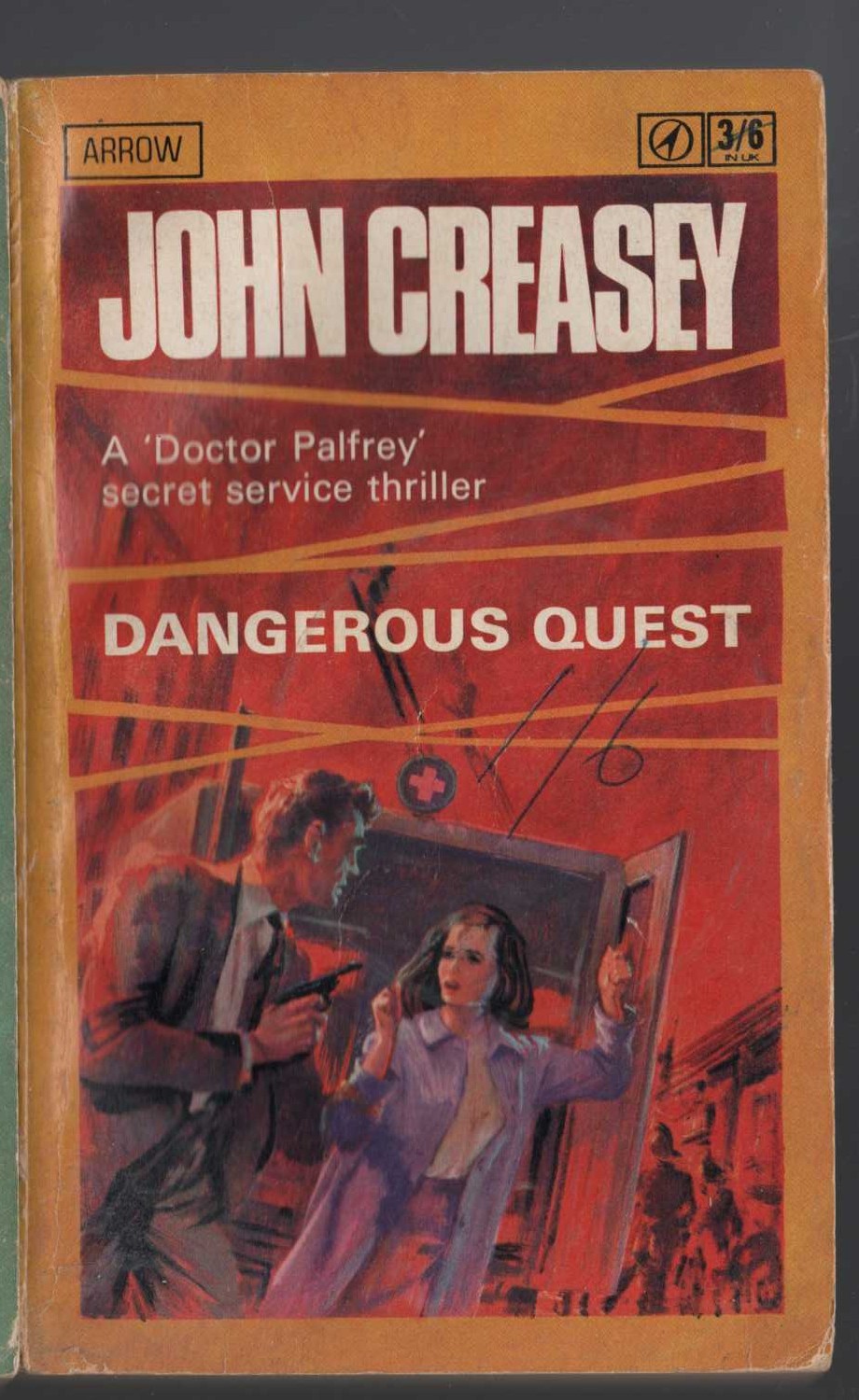 John Creasey  DANGEROUS QUEST (Doctor Palfrey) front book cover image